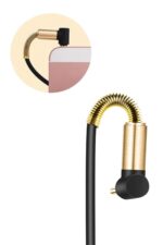 BUFFER®  3.5mm AUX Kablosu Jak Erkek Erkek L Tipi 1 Metre Ses Aktarım Kablosu - Görsel 8