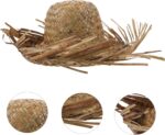 Mey İthalat® Tropikal Parti Naturel Hasır Hawaii Şapkası 13x36 cm