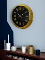 Noble Gold Black 40 Cm Metal Duvar Saati - Görsel 3