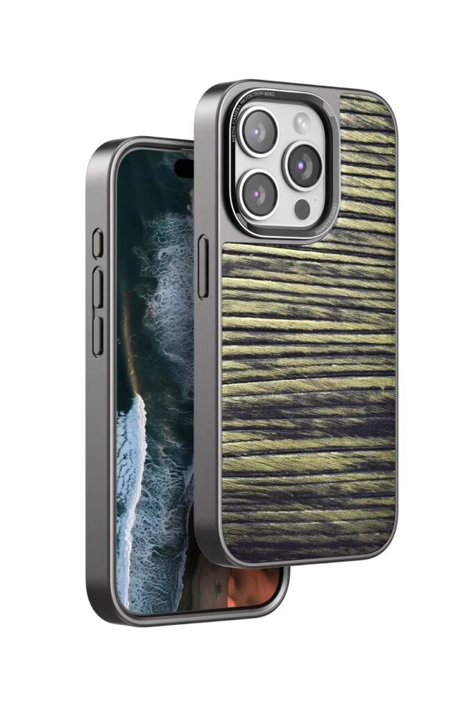 Mey İthalat®  iPhone 15 Pro Wave Kapak - Koyu Kahve