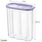 BUFFER® 2 Kapaklı Ölçekli Erzak Kuru Gıda Saklama Kutusu Kabı 2,4 Litre-SA940 - Görsel 4