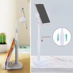 BUFFER® Masa Üstü Tablet ve Telefon Tutucu Plastik Aparat Beyaz Telefon Standı - Görsel 5