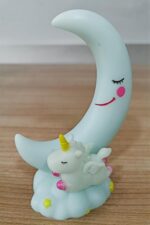 BUFFER® Sevimli Ay Ve Unicornlu Renk Değiştiren Gece Lambası Su Yeşili - Görsel 4