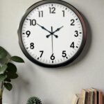 Siyah Klasik 52 Cm Modern Duvar Saati