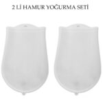 BUFFER® Hamur Torbası 2 li Set Orta ve Büyük Hamur Silikon Şeffaf Yoğurma Torbası Ekmek Makarna Mant