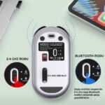 BUFFER® Sessiz Kablosuz Mouse – Wireless Optik Mouse, Sessiz Tıklama, Ergonomik Tasarım - Görsel 4