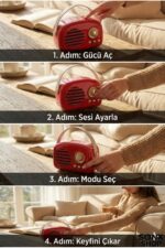 Nostaljik Retro Bluetooth Hoparlör - FM Radyo, USB ve Bluetooth Kablosuz Hoparlör - Görsel 3