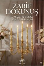 4'lü Lüks Burgu Şamdan Mumu 26 cm - Damlatmaz Spiral Dekoratif Mum Seti