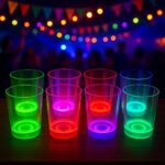 Mey İthalat® Karanlıkta Yanan Gece Işığı Mega Glow Bardaklar 8 Adet 8.5 x 10.5 cm