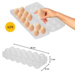 BUFFER® 12li Şeffaf Kapaklı Kilitli Yumurta Saklama Kabı Kutusu Aparatı - Görsel 3