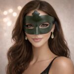 Mey İthalat® Haki Yeşil Gizemli Masquerade Maskesi