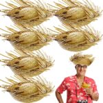 Mey İthalat® Tropikal Parti Naturel Hasır Hawaii Şapkası 13x36 cm - Görsel 2
