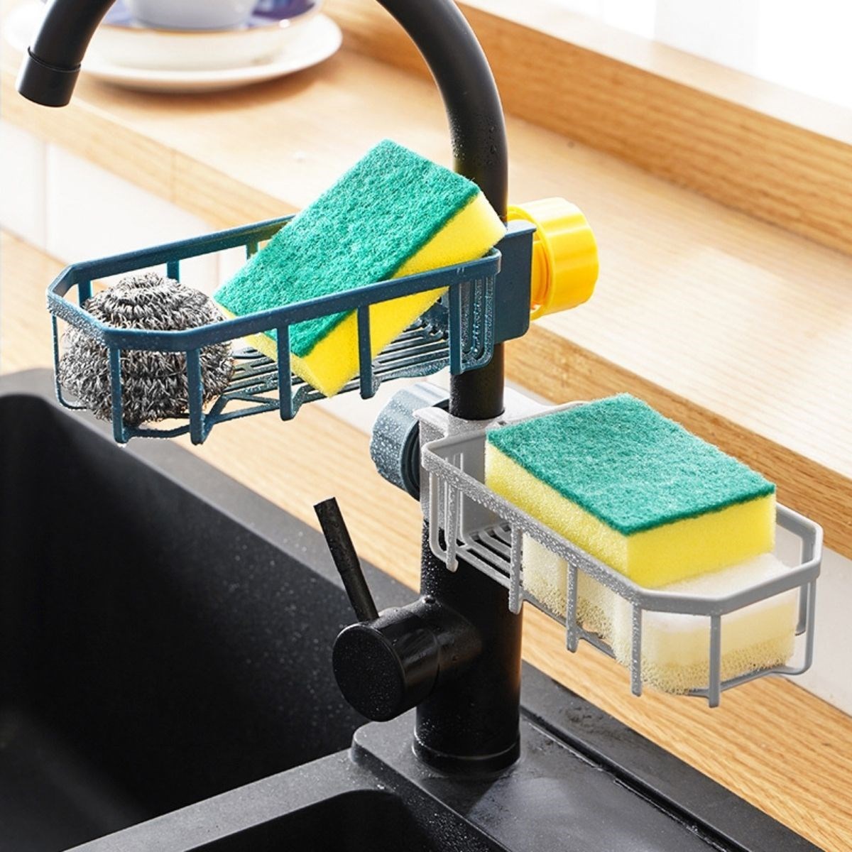 BUFFER® Musluk Kenarı Plastik Süngerlik Sabunluk Mutfak Düzenleyici Sünger Sabun Mutfak Organizeri BUFFER® Musluk Kenarı Plastik Süngerlik Sabunluk Mutfak Düzenleyici Sünger Sabun Mutfak Organizeri