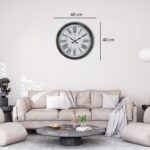 Silver Elegance 40 Cm Krom Metal Duvar Saati - Görsel 4