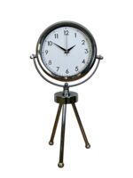 Krom Modern Classic Üç Ayaklı Metal Masa Saati - Görsel 4