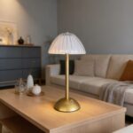 BUFFER® Uzun Mantar Çizgili Model LED Masa Lambası – Dokunmatik