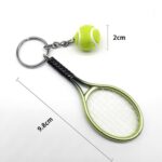 BUFFER® Gerçekçi Tenis Raketi Tasarımlı Şık Anahtarlık Kolye Çanta Süsü Tennis Keychain - Görsel 4