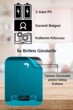 BUFFER® TF 1002 Hassas Ölçümlü  Maksimum 5 Kg Kapasiteli Led Ekran Platin Dijital Mutfak Tartısı - Görsel 4