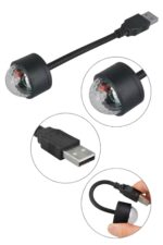 BUFFER® USB Sese Duyarlı 8 Farklı Mod Işıklı LED Atmosfer Işığı – Ambiyans Aydınlatması - Görsel 8