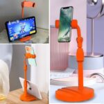 BUFFER® Masa Üstü Tablet ve Telefon Tutucu Plastik Aparat Turuncu Telefon Standı - Görsel 4