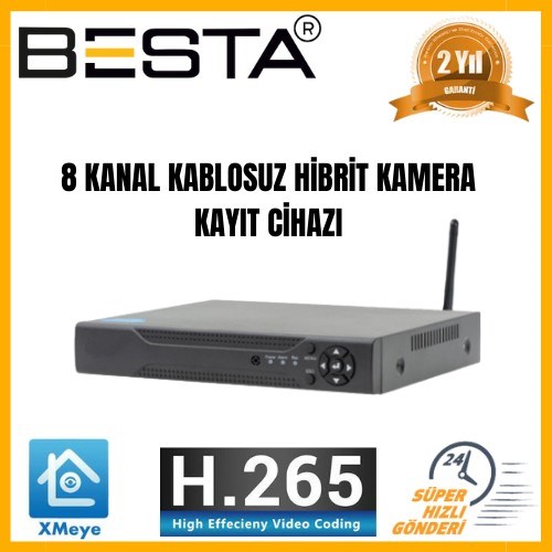 8 Kanal 5 MP Kablosuz Wifi Hibrit Dvr Kayıt Cihazı KD-7008W 8 Kanal 5 MP Kablosuz Wifi Hibrit Dvr Kayıt Cihazı KD-7008W
