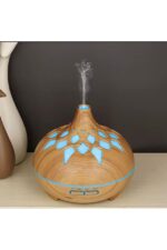 Aroma Difüzör Gece Işığı 7 Led DESENLİ Nemlendirici Kumandalı Buhar Makinesi 550 ml - Görsel 3