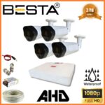 2 MP 1080P 4 Dış Mekan Kameralı AHD Güvenlik Seti