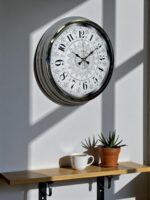 Asil Motif Krom 40 Cm Metal Duvar Saati - Görsel 3