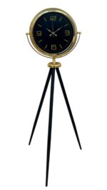 Gold Dekoratif Tasarım Tripod Ayaklı Saat - Görsel 4