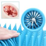 BUFFER® Silikon Jel Fırçalı Kedi Köpek Pati Ayak Temizleme Kovası Büyük - Görsel 2