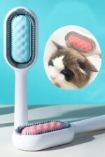 BUFFER® Evcil Hayvanlar İçin Çift Taraflı Pet Fırçası Nemli Tüy Tarama Tarağı - Görsel 7