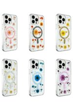 Mey İthalat®  iPhone 15 Pro Kılıf Daisy Simli Magsafe Kapak - Mavi - Görsel 2