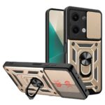 Mey İthalat®   Poco X6 Kılıf Pars Lens Yüzüklü Silikon - Gold