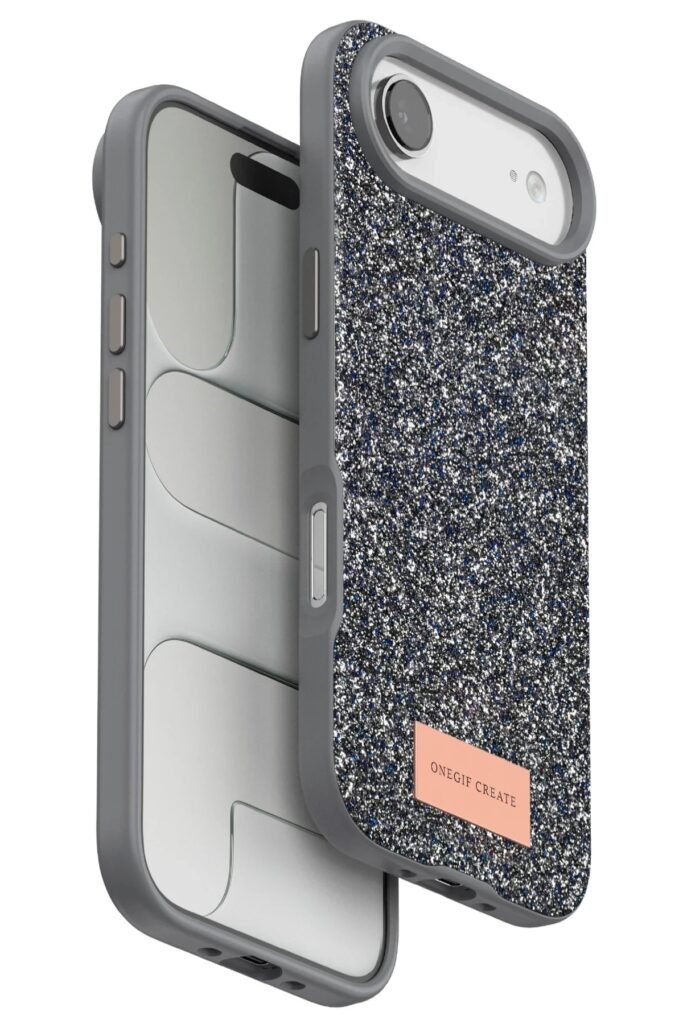 Mey İthalat®   iPhone 17 Air Bright Simli Kapak - Gümüş