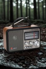 BUFFER® Orta Boy Retro, Nostaljik, Ahşap Tasarım Bluetooth Hoparlörlü, Şarjlı, Taşınabilir FM/AM Destekli Radyo NS-8897 - Görsel 7