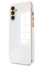 Mey İthalat®  Samsung Galaxy A15 4G Kılıf Volet Silikon - Beyaz