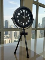 Black Luxury Modern Üç Ayaklı Metal Masa Saati - Görsel 2