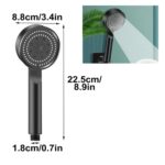 BUFFER® 5 Fonksiyonlu Yüksek Basınçlı Ayarlanabilir Siyah Duş Başlığı - Görsel 5