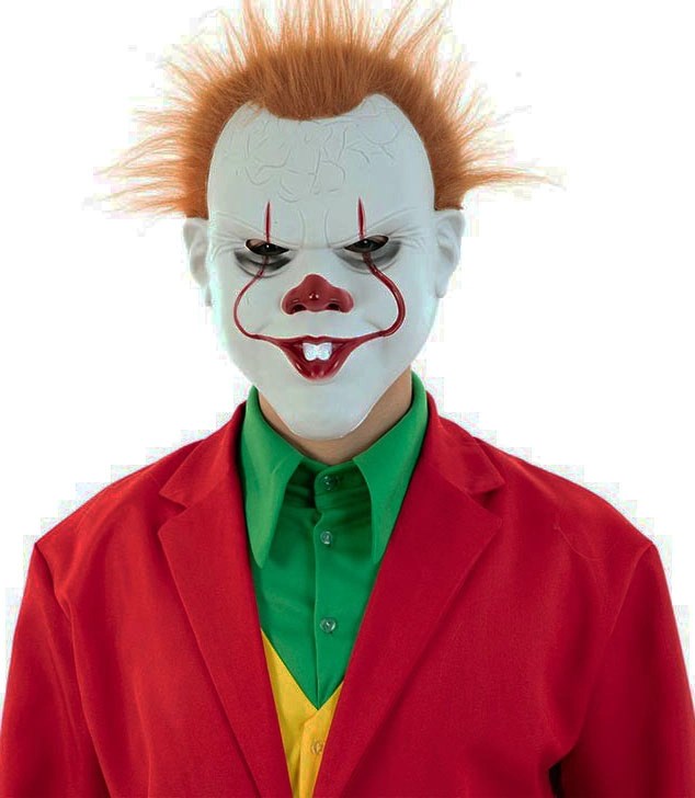 Mey İthalat® Stephen King's Korkutucu Joker Maske 31x22 cm