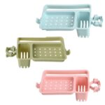 BUFFER® Musluğa Takılan Sünger Havlu Askılı Sabun Hazneli mutfak Banyo Lavabo Düzenleyici Organizer - Görsel 2