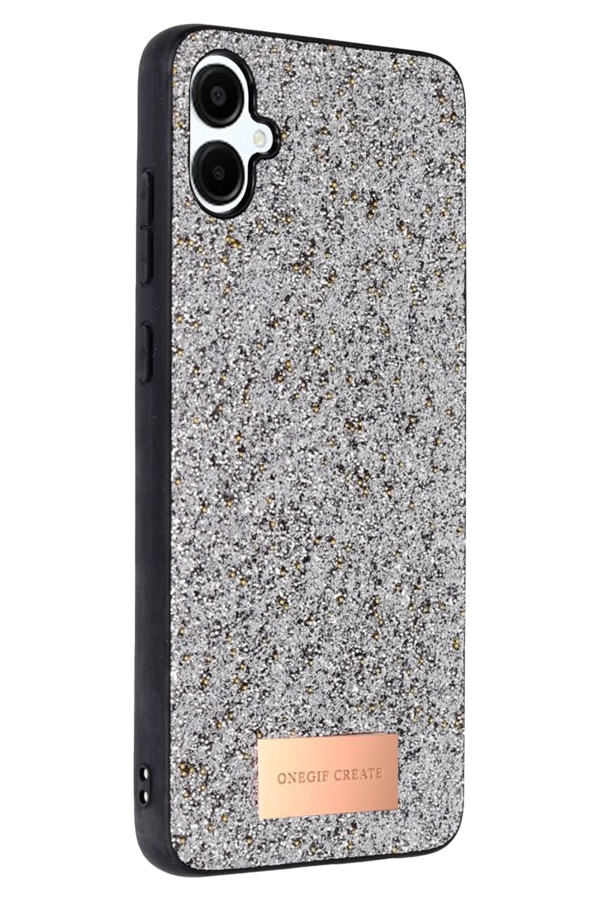 Mey İthalat® Samsung Galaxy A06 Bright Simli Kapak - Gümüş Mey İthalat® Samsung Galaxy A06 Bright Simli Kapak - Gümüş