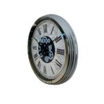 Roma Atlas Silver 60 Cm Çarklı Krom Duvar Saati - Görsel 2