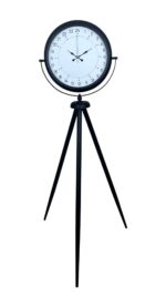Siyah 24 Saat Göstergeli Özel Tasarım Tripod Ayaklı Saat - Görsel 3