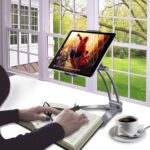 BUFFER® 360 Derece Dönebilen Mutfak Masaüstü Telefon Tablet Tutucu Ayarlanabilir Esnek Ayaklı Metal - Görsel 2