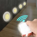 BUFFER® 3lü Uzaktan Kumandalı Pilli Yapışkanlı Kablosuz Led Spot Lambalar - Görsel 3