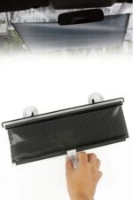 BUFFER® Araba Ön Cam Güneşliği Oto Ön Cam Makaralı Güneş Koruyucu Aparat - Görsel 7