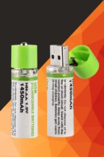BUFFER® USB Şarjlı 1450mAh AA 1.2V Lityum Kalem Pil – 2’li Set, Tekrar Şarj Edilebilir Uzun Ömürlü Dönüştürülebilir Batarya - Görsel 7