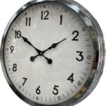 60 cm Krom Metal Dekoratif Duvar Saati