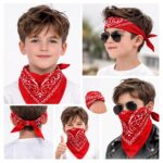 Mey İthalat® Kırmızı Kovboy Fuları Çocuk Bandana Western Desenli Boyun Fuları - Görsel 2