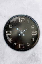 40 cm Siyah Metal Modern Duvar Saati - Görsel 2